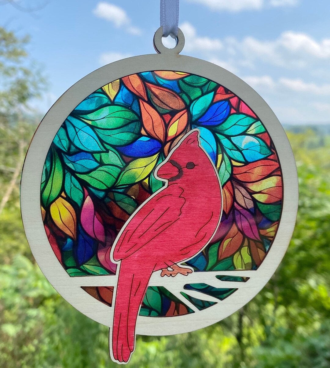 Cardinal Memorial Sun Catche, Cardinal Gift, Suncatcher for Cardinal ...