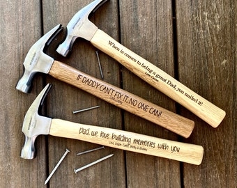 Hammer for Day, Father’s Day hammer, personalized hammer with saying and names, hammer gift for dad, grandpa. Papa, poppy, gramps