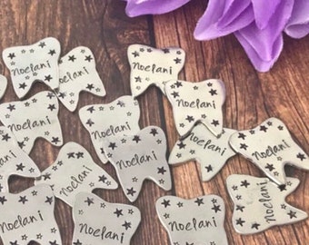 Tooth fairy coins - (one) - surprise a child with these hand stamped tooth coins with name on coin  - teeth - tooth fairy gift - loose tooth