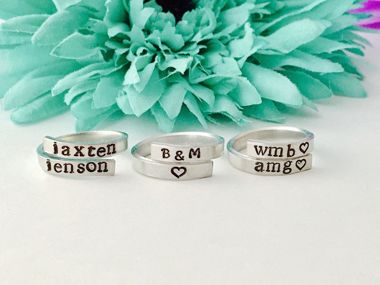 Custom Ring Personalized Custom Hand Stamped Ring Very Etsy