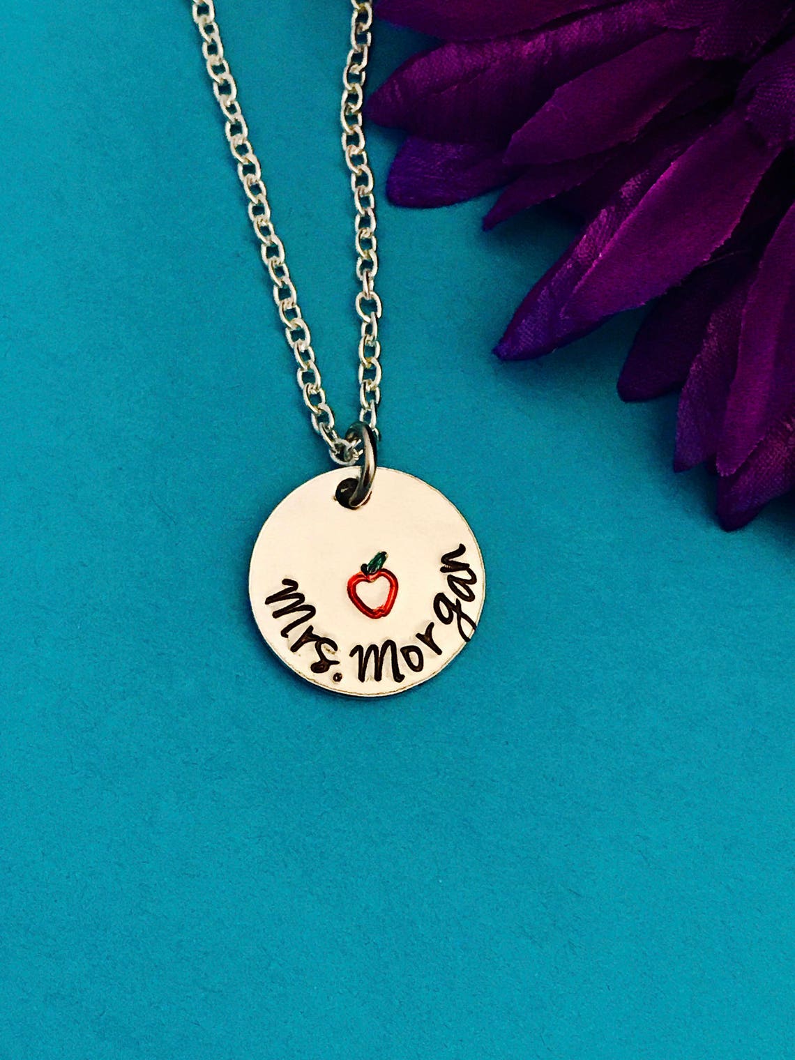 Personalized teacher necklace Clearance