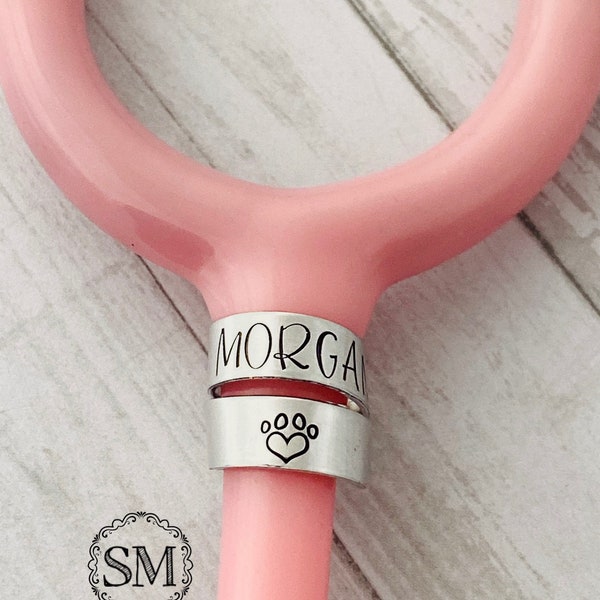 Vet Stethoscope ID tag - nurse gift - student nurse gift - stethoscope name tag - stethoscope personalized name tag - custom made