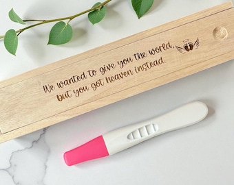 Baby loss keepsake box, miscarriage baby, memorial miscarriage, remembrance infant loss engraved pregnancy test box, test keepsake box