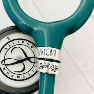 Stethoscope ID tag - nurse gift - student nurse gift - stethoscope name tag - stethoscope personalized name tag - custom made for nurse