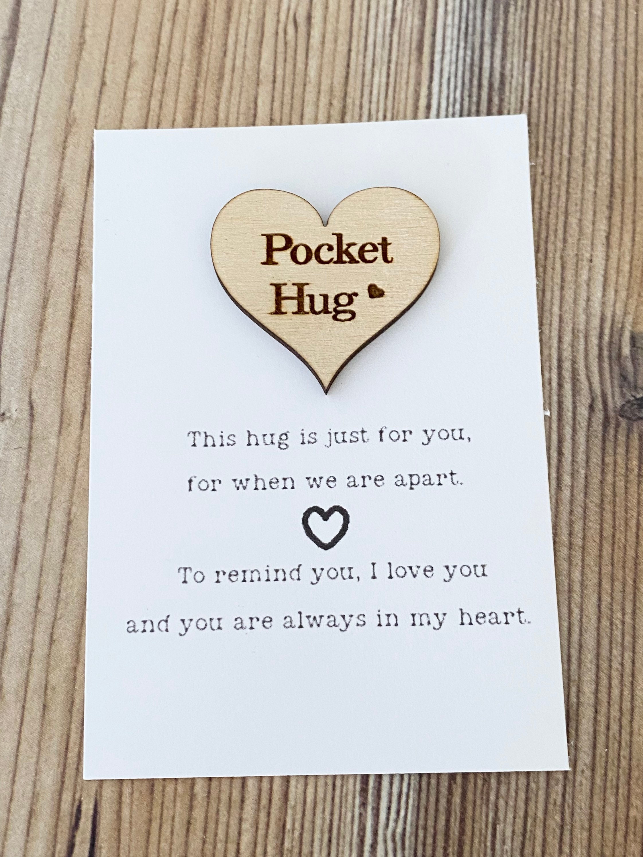 Pocket Hug, Love Token, Wooden Pocket Hug, Token, Love Reminder , Pocket  Coin Keepsake Great for Loved One Near or Far 