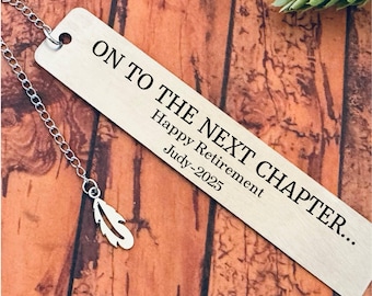 Steel Personalized Bookmark, Retirement, Anniversary,  Custom Engraved, Book Lover Gift, Wedding favor, Book worm, Book club, Birthday