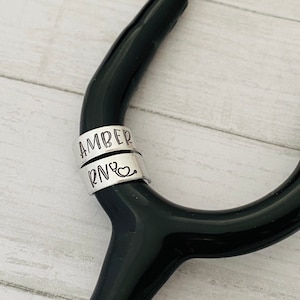 Stethoscope ID tag - nurse gift - student nurse gift - stethoscope name tag - stethoscope personalized name tag - custom made for nurse