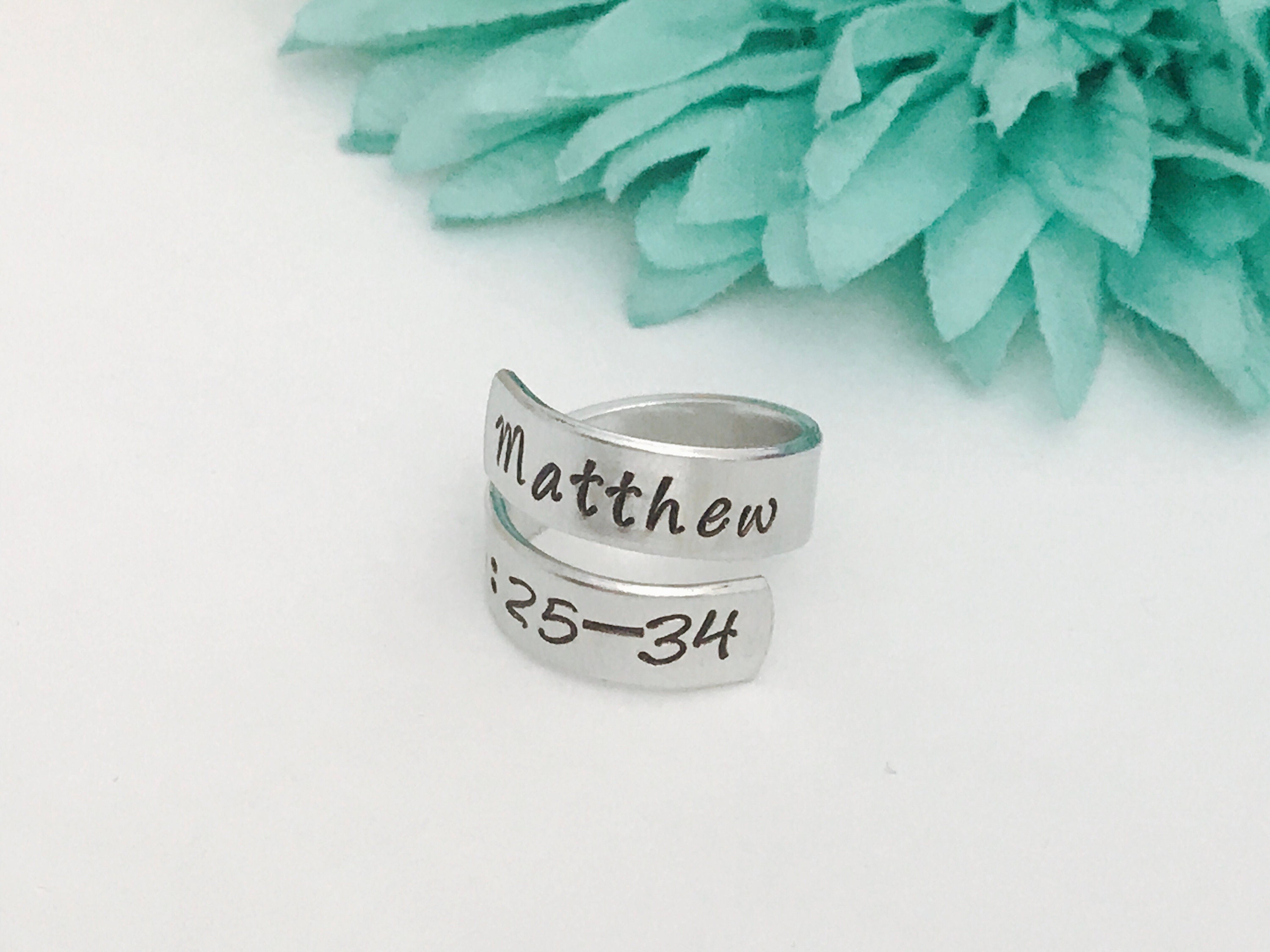 Bible verse wrap ring add your verse Personalized ring Etsy