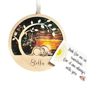 Perte de bébé attrape-soleil, mémorial de bébé, cadeau de sympathie de bébé, carte poème Attrape-soleil commémoratif, cadeau de sympathie, perte de personnalisé