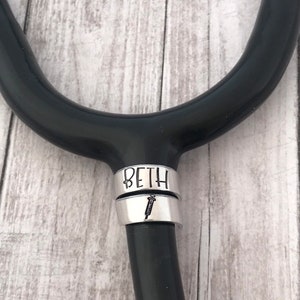 Stethoscope ID tag - nurse gift - student nurse gift - stethoscope name tag - stethoscope personalized name tag - custom made for nurse