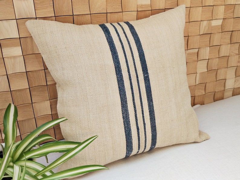 Grain Sack Pillow Cover Authentic Antique European Linen Etsy