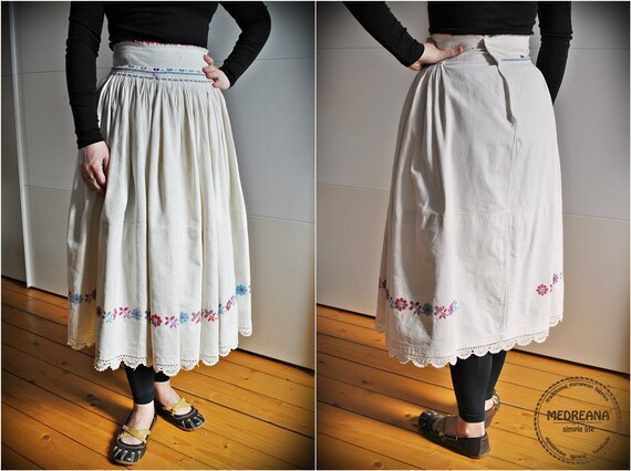 Antique skirt / Transylvanian embroidered skirt  … - image 3