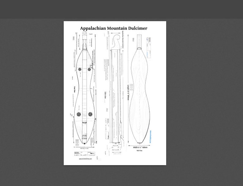 Plans for Appalachian Mountain Dulcimer Printed A0 size Etsy