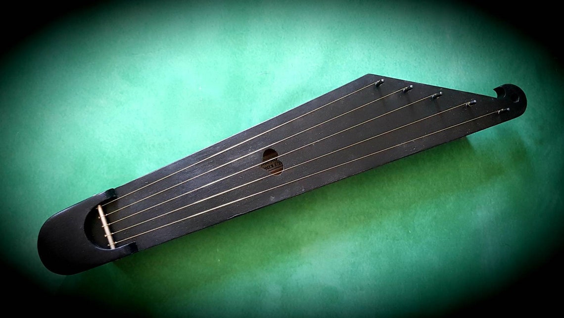 5 String Kantele Model in Antique Black Brass/steel Strings Etsy UK