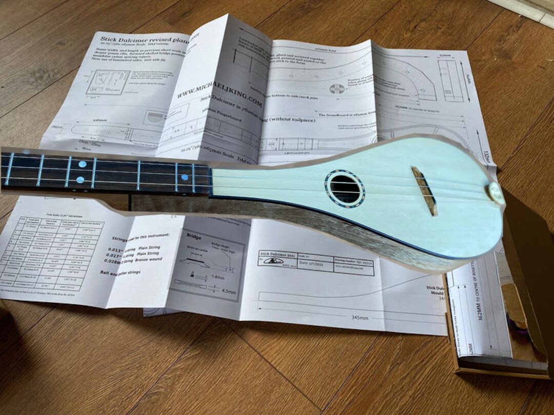Stick Dulcimer Plans Full Size With Download Link/usb Flash Drive Full