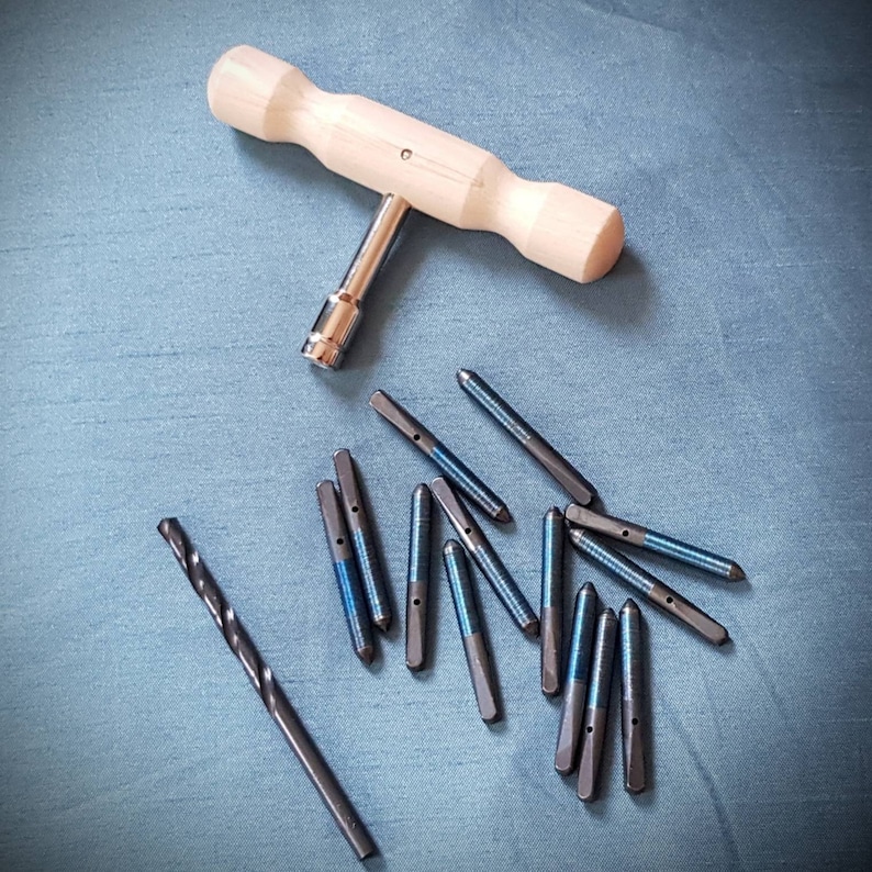 21 Zither pins set complete with wooden handed tuning key and Etsy