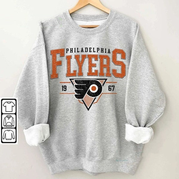 Vintage 90s Philadelphia Flyers Shirt, Crewneck Philadelphia Flyers Sweatshirt, Jersey Hockey Gift For Christmas