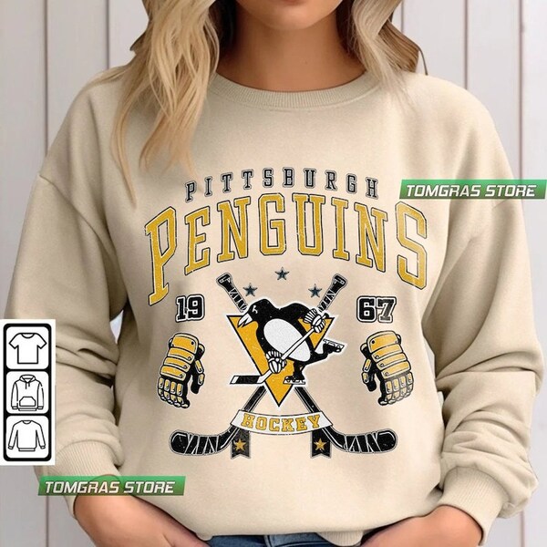 Pittsburgh Penguins Vintage 90s Shirt, Ice Hockey Shirt, NHL Hockey Shirt, Pittsburgh Penguins Fan Gift