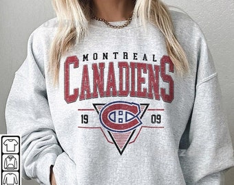 Vintage 90s Montreal Canadien Shirt, Crewneck Montreal Canadien Sweatshirt, Jersey Hockey Gift For Christmas