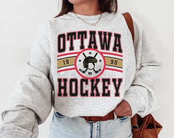 Sénateur d'Ottawa, sweat-shirt vintage sénateur d'Ottawa \ T-shirt, pull des sénateurs, t-shirt des sénateurs, chemise de fan de hockey, hockey sur glace rétro d'Ottawa