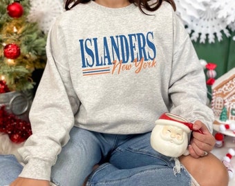 New York Islanders Sweatshirt, Vintage Sweatshirt, NHL Sweatshirt, Hockey Shirt, Hockey Fan Sweatshirt, Islanders Hockey Fan Shirt