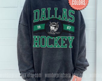 Dallas Star Vintage Style Comfort Colors Sweatshirt T-Shirt, Stars Sweater, Stars T-Shirt, Hockey Fan Shirt, Retro Dallas Ice Hockey #H25