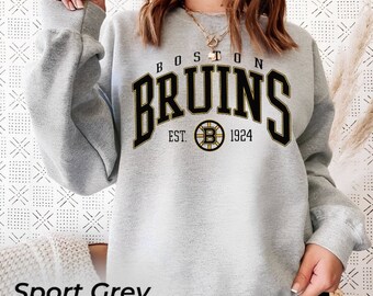 Vintage Boston Bruins Sweatshirt, Bruins Tee, Hockey Sweatshirt, College Sweater, Hockey Fan Shirt, Boston Hockey Shirt