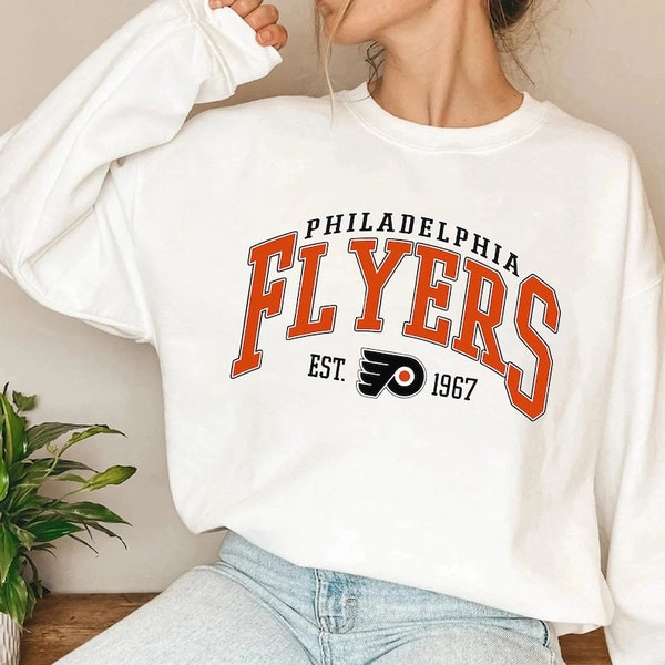 Philadelphia Flyers Sweatshirt, Philadelphia Hockey Shirt, Flyers Hoodie, Hockey Sweatshirt, Vintage Tshirt, College Sweater, Hockey Fan Tee