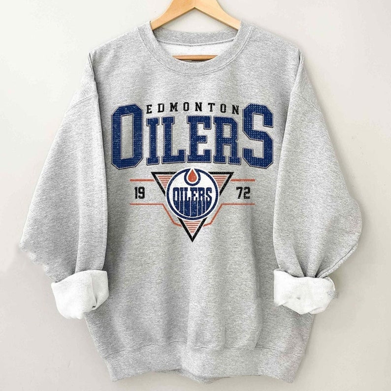 Vintage 90s Edmonton Oilers Shirt, Crewneck Edmonton Oilers Sweatshirt, Jersey Hockey image 1