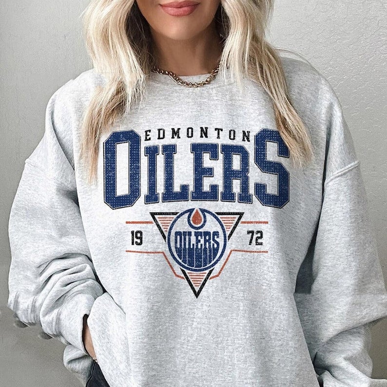Vintage 90s Edmonton Oilers Shirt, Crewneck Edmonton Oilers Sweatshirt, Jersey Hockey image 4