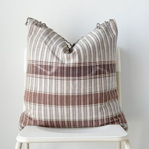 Tribal Hemp Hand Woven Striped Natural Dye Color Hmong Pillow Cover