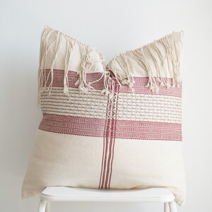 Tribal Hemp Hand Woven Striped Natural Dye Color Hmong Pillow Cover