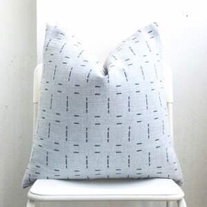 Grey linear Striped Pillow Cover