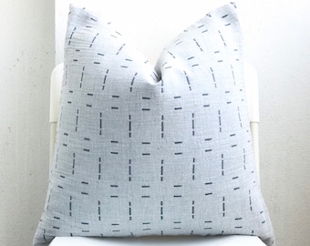 Grey linear Striped Pillow Cover