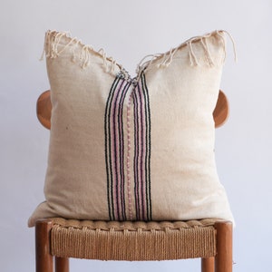 Tribal Hemp Striped Hand Woven Natural Dye Color Pillow Cover