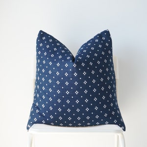 Blue navy indigo Pillow Cover
