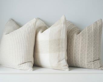 Combo pillow set of 3 neutral Pillow Cover