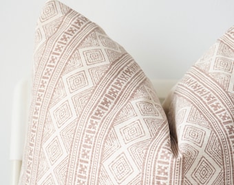 Block Print Pillow Cover: Hmong Indigo Batik, Boho Farmhouse Decor