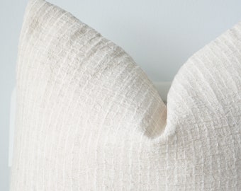 Neutral Pillow, Cream Pillow, Striped Pillow, Ivory Pillow, Home Decor, Decorative Pillows