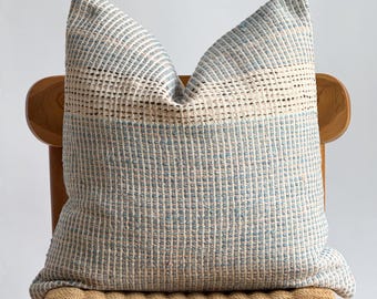 Handwoven Karen Ethnic Pillow Cover: Striped Boho Farmhouse Decor (20x20)