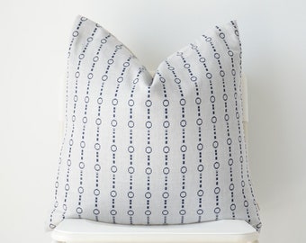 Grey linear Striped Pillow Cover