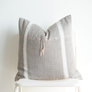 Tribal Hemp Hand Woven Striped Natural Dye Color Hmong Pillow Cover
