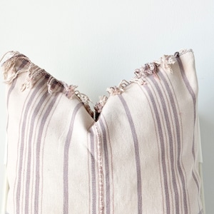 Tribal Hemp Hand Woven Striped Natural Dye Color Hmong Pillow Cover