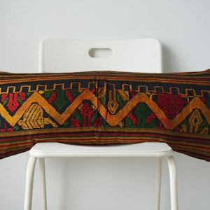Vintage Hand Woven Natural Color Lumbar Pillow Cover