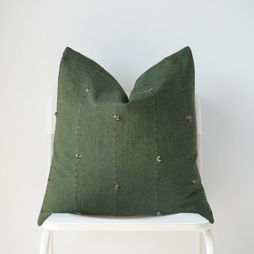 Brown Neutral Striped Woven Pillow Cover Etsy