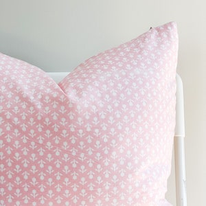 Block Print Pillow, Floral Pillow, Botanical Pillow, Boho Pillow, Decorative Pillow, Farmhouse Decor