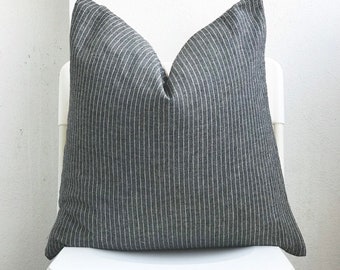 Funda Cojín Rayas Gris