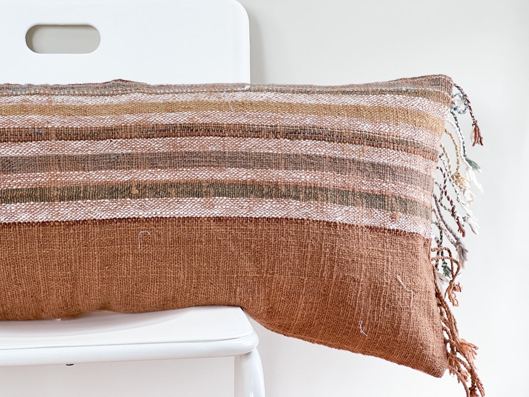 Lumbar Pillow Fringes Pillow Woven Pillow Boho Pillow Etsy
