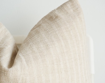 Neutral Pillow, Cream Pillow, Striped Pillow, Ivory Pillow, Home Decor, Decorative Pillows