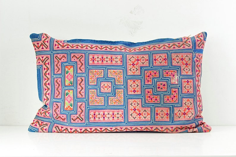 Chinese wedding blanket HMONG ikat Aztec Kilim Textile Etsy